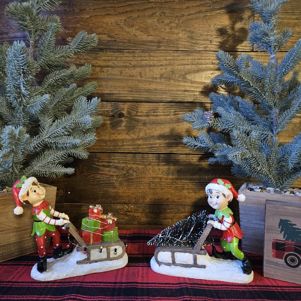 Twin Elf Figurines